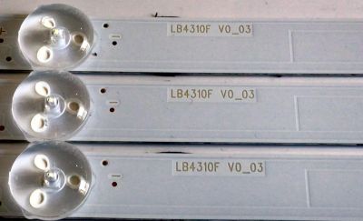 KIT DE LED'S PARA TV INSIGNIA (3 PIEZAS) / NUMERO DE PARTE LB4310F / LB4310F V0_03 / 81075 / E349376 HY-AI / MODELO NS-43D510NA21 - Imagen 2