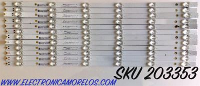 KIT DE LED'S PARA TV VIZIO (12 PIEZAS) / NUMERO DE PARTE 303HX650040 / HFSX65D06-ZC56AG-05 / HX650M09 / 200708AB04 / PANEL HV650QUB-F10 / MODELO V655-H4