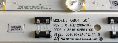 KIT DE LED'S PARA TV SAMSUNG ((20 PIEZAS)) / NUMERO DE PARTE BN96-51978A / 51978A / V0Q8-500SMO-R0 / LM41-01026B / L1_Q80T_E0_FAM_S4(2)_R1.1_U5J_100_LM41-01026B / Q80T / PANEL CY-TT050HMAV1H / MODELO QN50Q / QN50Q80TAFXZA - Imagen 5