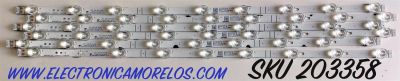 KIT DE LED'S PARA TV HISENSE (6 PIEZAS) / NUMERO DE PARTE SVH650AH8 / CRH-BX65X1U813030T060999P-REV1.2 / HD650X1U81-T0L1-2019092501 / 200328X / 22002000 / 1220350 / PANEL HD650X1U81-L1/S0/GM/ROH / MODELO 65R6E3 / 65R6E4 / 65R6090G / 65A60 GMV