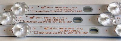 KIT DE LED'S PARA TV  ELEMENT (3 PIEZAS) / NUMERO DE PARTE 303KK400033 / KSKK40D08-ZC22AG-03 / KK400M05 / PANEL MD4012YTSF / MODELOS ELFW4017BF / ELST4017 J7G5M - Imagen 4