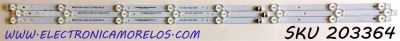 KIT DE LED'S PARA TV ELEMENT (3 PIEZAS) / NUMERO DE PARTE B-CNCF40D902 / 910-400-1052 / C003 / BA22-M150-H-W50/201/20170428/34170 / 4413U47D / PANEL T400-V35-DLED / MODELOS ELFW4017 / ELFW4017 C7F1M0
