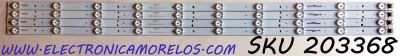 KIT DE LED'S PARA TV SEIKI (4 PIEZAS) / NUMERO DE PARTE ADS-DX416-410-01 / E177671B/PEC DGV0-3A / LTE42376 / PANEL D420D3-GTBA-COX / MODELO SE42FYP1T  