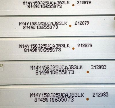 KIT DE LED'S PARA TV ELEMENT (5 PIEZAS) / NUMERO DE PARTE K55K6003030T0510778 / CRH-K55K6003030T0510778-REV1.7 I / M14Y158J25VCAJ83LK / 8149010655073 / PANEL CN550CN7211 / MODELOS E4SFT5517 / E4SFT5517 C8B0M - Imagen 3