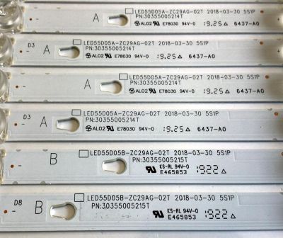 KIT DE LED'S PARA TV WESTINGHOUSE / ONN·ROKU TV (10 PIEZAS) / NUMERO DE PARTE LED55D05A-ZC29AG-02T / LED55D05B-ZC29AG-02T / 30355005214T / 30355005215T / 55000M0LT / PANEL LC546PU2L / MODELOS WR55UT4009 / WR55UX4019 / 100012586 (55 PULGADAS) - Imagen 3