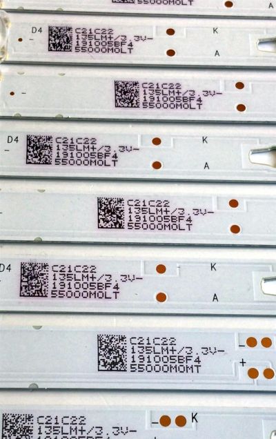 KIT DE LED'S PARA TV WESTINGHOUSE / ONN·ROKU TV (10 PIEZAS) / NUMERO DE PARTE LED55D05A-ZC29AG-02T / LED55D05B-ZC29AG-02T / 30355005214T / 30355005215T / 55000M0LT / PANEL LC546PU2L / MODELOS WR55UT4009 / WR55UX4019 / 100012586 (55 PULGADAS) - Imagen 2