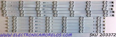 KIT DE LED'S PARA TV KONCHRIS (10 PIEZAS) / NUMERO DE PARTE JL.D550D1330 / JL.D550D1330-083AR-M / JL.D550D1330-083AL-M / 18AM230 / N161025 / P.02. 30305516 / P.02. 30305517 / PANEL LSC550FN18 / MODELO CME55N99
