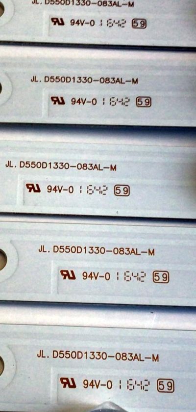 KIT DE LED'S PARA TV KONCHRIS (10 PIEZAS) / NUMERO DE PARTE JL.D550D1330 / JL.D550D1330-083AR-M / JL.D550D1330-083AL-M / 18AM230 / N161025 / P.02. 30305516 / P.02. 30305517 / PANEL LSC550FN18 / MODELO CME55N99 - Imagen 3