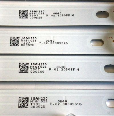 KIT DE LED'S PARA TV KONCHRIS (10 PIEZAS) / NUMERO DE PARTE JL.D550D1330 / JL.D550D1330-083AR-M / JL.D550D1330-083AL-M / 18AM230 / N161025 / P.02. 30305516 / P.02. 30305517 / PANEL LSC550FN18 / MODELO CME55N99 - Imagen 2