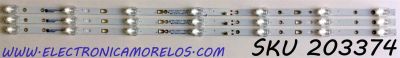 KIT DE LED'S PARA TV INSIGNIA (3 PIEZAS) / NUMERO DE PARTE 30339007043 / 30339007043D / LED39D07-ZC26AG-05 / 39000M82 / 25737A / 200520BB07 / PANEL LC390TA2A / MODELO NS-39DF310NA21