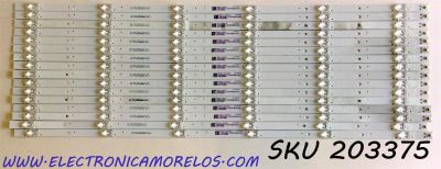 KIT DE LED'S PARA TV VIZIO (16 PIEZAS) / NUMERO DE PARTE SSC-F75JL63030061693F / SSC-F75JL63030061693F-REV1.2 / SVB750A46 / PANEL BOEI750WQ1-H / MODELOS V755-G4 / V755-G4 LBNFQQBW / V755-H4