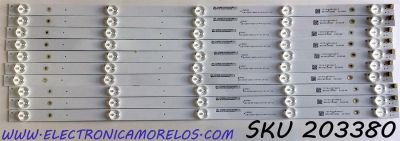 KIT DE LED'S PARA TV ONN·ROKU TV (10 PIEZAS) / NUMERO DE PARTE ZG58D6C30300510056 / CRH-ZG58D6C30300510056REV1.2 / LB-C580-D6C-U-P-5-17-X1 / 58D6C / B200522AGC / Y174-L06-HA-2 / PANEL C580Y19-D6 / MODELO 100018971 (58)