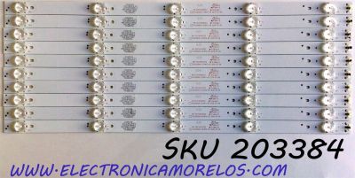 KIT DE LED'S PARA TV ELEMENT (10 PIEZAS) / NUMERO DE PARTE 303TH500052 / TFGJ50D05-ZC14FG-05 / TH500M22 / 910-500-1047 / PANEL T500-16A-DLED / MODELOS ELST5016S / ELST5016S B6A2M / C6A2M / C6A9M / D6A2M / ELST5016S E6A9M / E6C0M / F6C0M / G6C0M