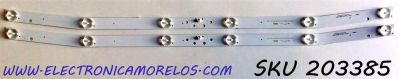KIT DE LED'S PARA TV ELEMENT / PROSCAN (2 PIEZAS) / NUMERO DE PARTE CRH-K32K6003030T020672M / CRH-K32K6003030T020672M-REV1.2W / L06Y166J51EDB17CEK / 8149010632042 / PANEL CN320CN7260 / MODELOS ELEFW328 / ELST3216H H7B9M / PLDV321300 A1703 / IM-49US820
