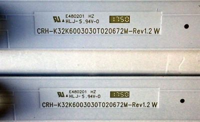 KIT DE LED'S PARA TV ELEMENT / PROSCAN (2 PIEZAS) / NUMERO DE PARTE CRH-K32K6003030T020672M / CRH-K32K6003030T020672M-REV1.2W / L06Y166J51EDB17CEK / 8149010632042 / PANEL CN320CN7260 / MODELOS ELEFW328 / ELST3216H H7B9M / PLDV321300 A1703 / IM-49US820 - Imagen 4