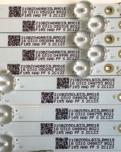 KIT DE LED'S PARA TV ELEMENT ROKU (10 PIEZAS) / NUMERO DE PARTE LBM550M0501 / LBM550M0401 / LBM550M0501-PJ-4(L)(0)  / LBM550M0401-PK-4(R)(0) / 210BZ05DLB33LBM01E / F185 NAD PF S ZC123 / PANEL TPT550F2-PU2L01 / MODELOS E4SW5518RAU / E4SW5518 - Imagen 2