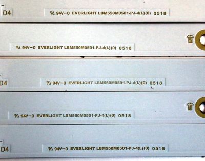 KIT DE LED'S PARA TV ELEMENT ROKU (10 PIEZAS) / NUMERO DE PARTE LBM550M0501 / LBM550M0401 / LBM550M0501-PJ-4(L)(0)  / LBM550M0401-PK-4(R)(0) / 210BZ05DLB33LBM01E / F185 NAD PF S ZC123 / PANEL TPT550F2-PU2L01 / MODELOS E4SW5518RAU / E4SW5518 - Imagen 4