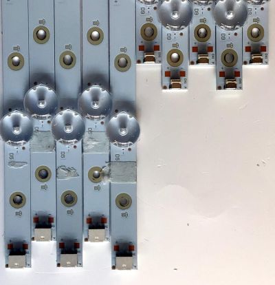 KIT DE LED'S PARA TV ELEMENT ROKU (10 PIEZAS) / NUMERO DE PARTE LBM550M0501 / LBM550M0401 / LBM550M0501-PJ-4(L)(0)  / LBM550M0401-PK-4(R)(0) / 210BZ05DLB33LBM01E / F185 NAD PF S ZC123 / PANEL TPT550F2-PU2L01 / MODELOS E4SW5518RAU / E4SW5518 - Imagen 5