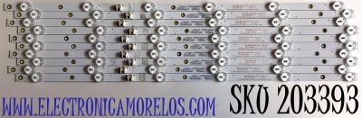 KIT DE LED'S PARA TV ELEMENT (10 PIEZAS) / NUMERO DE PARTE 303TH550073 / TFMT55D06-ZC22AG-03 / TH550M25 / 112600111 / PANEL T550-V35-DLED / MODELO E4J5517BF
