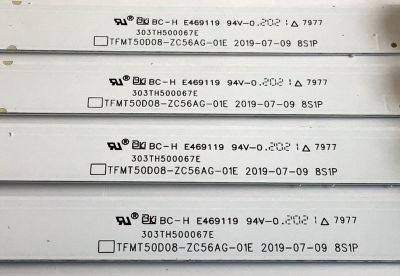 KIT DE LED'S PARA TV WESTINGHOUSE (4 PIEZAS) / NUMERO DE PARTE 303TH500067E / TFMT50D08-ZC56AG-01E / TH500M43 / 112600180-ZC00 / 20000 / 200607AB08 / PANEL T500-TAF-DLED / MODELO WD50FB1200 / CV500U2-TD1 - Imagen 2