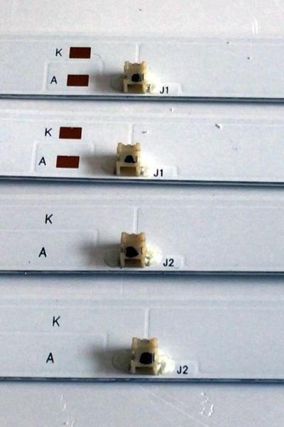 KIT DE LED'S PARA TV WESTINGHOUSE (4 PIEZAS) / NUMERO DE PARTE 303TH500067E / TFMT50D08-ZC56AG-01E / TH500M43 / 112600180-ZC00 / 20000 / 200607AB08 / PANEL T500-TAF-DLED / MODELO WD50FB1200 / CV500U2-TD1 - Imagen 3