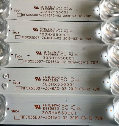 KIT DE LED'S PARA TV VIZIO (10 PIEZAS) / NUMERO PARTE 303HX550001 / HFSX55D07-ZC46AG-02 / HX550M02 / 70401-01054 / PANEL'S HV550QUB-H10 / BOEI550WU1 / MODELOS M556-G4 / M556-G4  LBNFQNAV / LBPFQNBV - Imagen 3