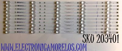 KIT DE LED'S PARA TV POLAROID (10 PIEZAS) / NUMERO DE PARTE XMNJ58D05-ZC26AG-02 / 303XM580001 / 532WY580M01 / 190423AB07 / 2010052475-4 / PANEL LK580PU1L02 / MODELO PTV58174KILLED