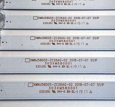 KIT DE LED'S PARA TV POLAROID (10 PIEZAS) / NUMERO DE PARTE XMNJ58D05-ZC26AG-02 / 303XM580001 / 532WY580M01 / 190423AB07 / 2010052475-4 / PANEL LK580PU1L02 / MODELO PTV58174KILLED - Imagen 3