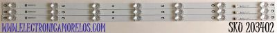 KIT DE LED'S PARA TV VIZIO (3 PIEZAS) / NUMERO DE PARTE INNOLUX_40_D03_3X7_3030C_D6T-2D1_7S1P / P116.35 C5  REV.V1-8 / ABIJB0000132X5 / PANEL V400HJ9-D03 / MODELO D40F-G9