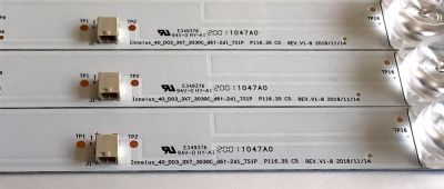 KIT DE LED'S PARA TV VIZIO (3 PIEZAS) / NUMERO DE PARTE INNOLUX_40_D03_3X7_3030C_D6T-2D1_7S1P / P116.35 C5  REV.V1-8 / ABIJB0000132X5 / PANEL V400HJ9-D03 / MODELO D40F-G9 - Imagen 3