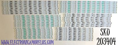 KIT DE LED'S PARA TV SHARP (INCOMPLETO 44 PIEZAS) NUMERO DE PARTE SN-AG-CU / HX-S(I).94-0 / 5069 / 5070 / 5071 / 5072 / 5073 / 5074 / PP/MP V1.0 PITCH 56MM / PANEL LK800D3GW40Z / MODELO LC-80LE844U