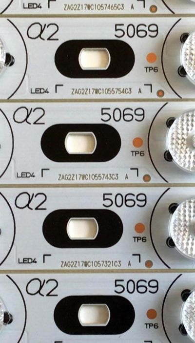 KIT DE LED'S PARA TV SHARP (INCOMPLETO 44 PIEZAS) NUMERO DE PARTE SN-AG-CU / HX-S(I).94-0 / 5069 / 5070 / 5071 / 5072 / 5073 / 5074 / PP/MP V1.0 PITCH 56MM / PANEL LK800D3GW40Z / MODELO LC-80LE844U - Imagen 2