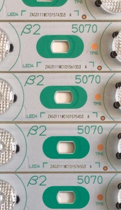 KIT DE LED'S PARA TV SHARP (INCOMPLETO 44 PIEZAS) NUMERO DE PARTE SN-AG-CU / HX-S(I).94-0 / 5069 / 5070 / 5071 / 5072 / 5073 / 5074 / PP/MP V1.0 PITCH 56MM / PANEL LK800D3GW40Z / MODELO LC-80LE844U - Imagen 3