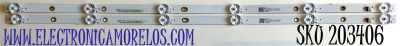 KIT DE LED'S PARA TV ONN (2 PIEZAS) / NUMERO DE PARTE LB-C320-D6C / LB-C320-D6C-X-H-6-12-X1 / CRH-BX32D6C3030060299AREV1.1 / 32D6C / 223554 / Y166-L05-KA-5  B07L1AJ / PANEL C320Y19-D6 / MODELO 100012589 (32 PULGADAS)