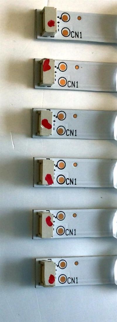 KIT DE LED'S PARA TV PHILIPS / (6 PIEZAS) / NUMERO DE PARTE UDULEDREF004 / RF-EN500002SR30-0701  A0 / UDULEDREF004  REV.A / 50W7S1P / MODELO 50PFL5604/F7  A - Imagen 4