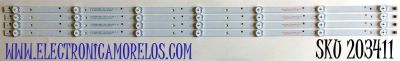 KIT DE LED'S PARA TV POLAROID (4 PIEZAS) / NUMERO DE PARTE AK40_40Y16_4X7_1W_MCPCB / AK40_40Y16_4X7_1W_MCPCB 12mm_V1 / 21006442-HRS / PANEL LSC400HN02-804 / MODELO PTV3915LED