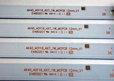 KIT DE LED'S PARA TV POLAROID (4 PIEZAS) / NUMERO DE PARTE AK40_40Y16_4X7_1W_MCPCB / AK40_40Y16_4X7_1W_MCPCB 12mm_V1 / 21006442-HRS / PANEL LSC400HN02-804 / MODELO PTV3915LED - Imagen 4