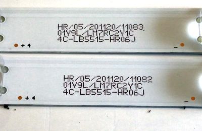 KIT DE LED'S PARA TV TCL (2 PIEZAS) / NUMERO DE PARTE 55HR330M15A0 / 55HR330M15A0 V3 / 4C-LB5515-HR / PANEL LVU550NDEL / MODELO 55S431 - Imagen 2