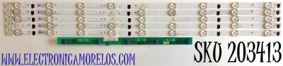 KIT DE LED'S PARA TV SAMSUNG (5 PIEZAS) / NUMERO DE PARTE 25299A / SAMSUNG 2013SVS32H 9 REV.17 / PANEL CY-HF320AGLV1H / MODELO UN32F4000