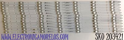 KIT DE LED'S PARA TV WESTINGHOUSE (12 PIEZAS) / NUMERO DE PARTE LED65D07A-ZC29AG-01E / LED65D07B-ZC29AG-01E / 30365007031E / 30365007032E / 190611BC08 / 1010306638 / 65000M22 / PANEL'S JR645R3HA7L / LSC650FN04-3 / MODELO WR65UX4019