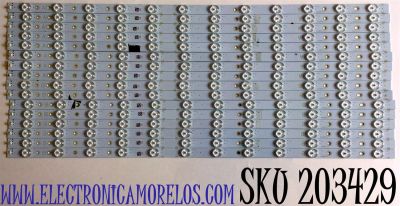 KIT DE LED'S PARA TV VIZIO (16 PIEZAS) / NUMERO DE PARTE LB65049 / LB65049 V1_01 / LB65049 V0_01 / 09810108CD13 / 09810108CD14 / MODELO M65-E0