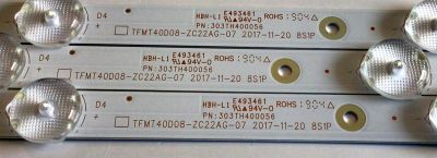 KIT DE LED'S PARA TV WESTINGHOUSE (3 PIEZAS) NUMERO DE PARTE 303TH400056 / 303TH400056E / TFMT40D08-ZC22AG-07 / TFMT40D08-ZC22AG-07E / TH400M27 / 2010053390 / PANEL T400-V35-DLED / MODELO WD40FE2210 - Imagen 4