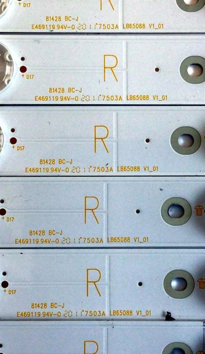 KIT DE LED'S PARA TV VIZIO (20 PIEZAS) NUMERO DE PARTE LB65088 / LB65088 V1_01 / LB65088 V0_01 / 210BZ06DR / 210BZ12DL  / PANEL TPT650UA-QVN07.U / MODELO M65Q8-H1 - Imagen 6