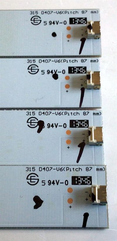 KIT DE LED'S PARA TV PHILIPS (4 PIEZAS) NUMERO DE PARTE D407-V6 / 315  D407-V6(PITCH 87 mm) / 94V-0 / EPJLB67F5CA27-E43SB / PANEL TPT315-HVN01 REV:S210F / MODELO 32PFL5007D - Imagen 2