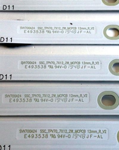 KIT DE LED'S PARA TV VIZIO (14 PIEZAS) NUMERO DE PARTE SVV700A24 / SSC_TPV70_7X12_2W_MCPCB 12mm_R_V2 / SSC_TPV70_7X12_2W_MCPCB / K155A5BV321K / 210BZ06DLB33TBT00B / 210BZ06DRB33TBT00B / PANEL TPT700B5-V1T01D / MODELOS V705-G1 / V705-G1 LTCHQTAV / LTCHQTBW - Imagen 4