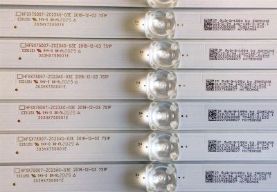 KIT DE LED'S PARA TV PHILIPS (12 PIEZAS) NUMERO DE PARTE 303HX750001E / HFSX75D07-ZC23AG-03E / HX750M06 / PANEL BOEI750WQ1-N9D / MODELOS 75PFL5604/F7A / 75PFL5704/F7 - Imagen 2