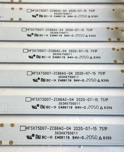 KIT DE LED'S PARA TV PHILIPS (12 PIEZAS) NUMERO DE PARTE 303HX750011 / HFXS75D07-ZC66AG-04 / HX750M10 / PANEL BOEI750WQ1 / MODELO 75PFL5604/F7A - Imagen 3