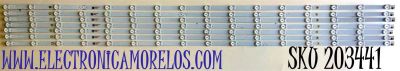 KIT DE LED'S PARA TV VIZIO (7 PIEZAS) NUMERO DE PARTE LB5514T / LB5514T V0_01 / 210BZ16D0B339CM00L / 81428  BC-J / PANEL TPT550U1-QVN05.U / MODELO M556-H1