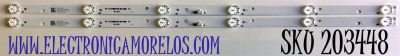 KIT DE LED'S PARA TV LG (2 PIEZAS) NUMERO DE PARTE RF-EG320029SE30-0601 / RF-EG320029SE30-0601  A1 / 70401-00658 / 344761000414000 / 2A30291  DA323 / PANEL BOEI320WX1-01 / MODELOS 32LM505BBUA.CUSFLH / 32LM500BPUA.CUSFLH