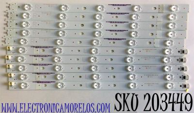 KIT DE LED'S PARA TV VIZIO (10 PIEZAS) NUMERO DE PARTE RF-DZ400E32-0501 / RF-DZ400E32-0501L-01 / RF-DZ400E32-0501R-01 / 056380150091 / MODELOS E40-C2 / E40-C2  LWZQSFCR